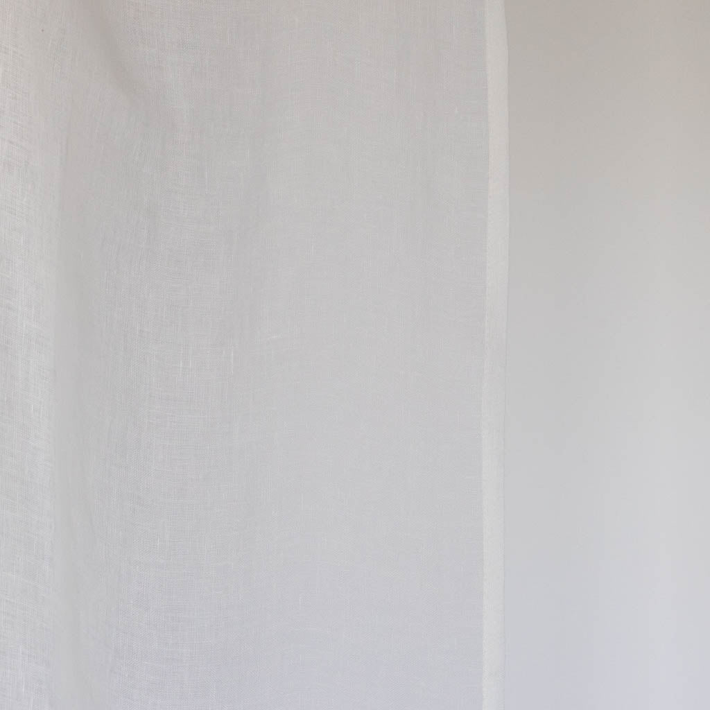 Cortina 100% LINO - Blanco opacidad baja