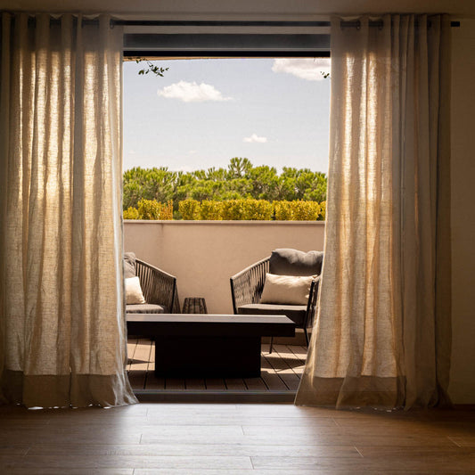 Cortina 100% LINO - Natural opacidad media