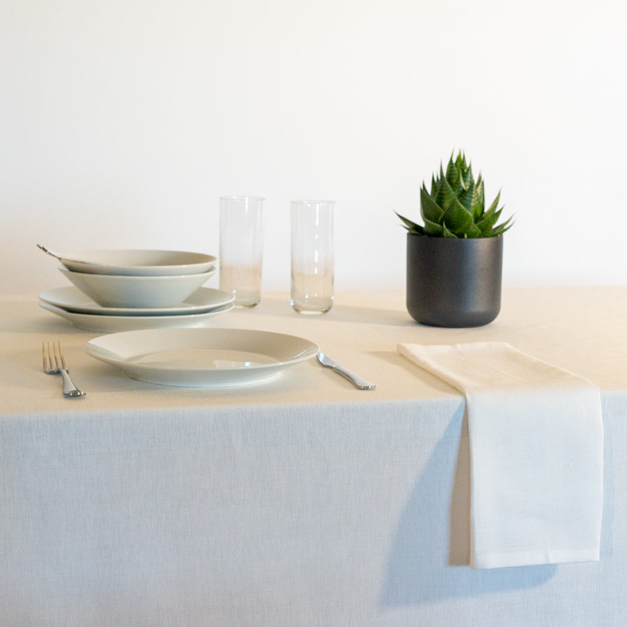Mantel de lino - blanco