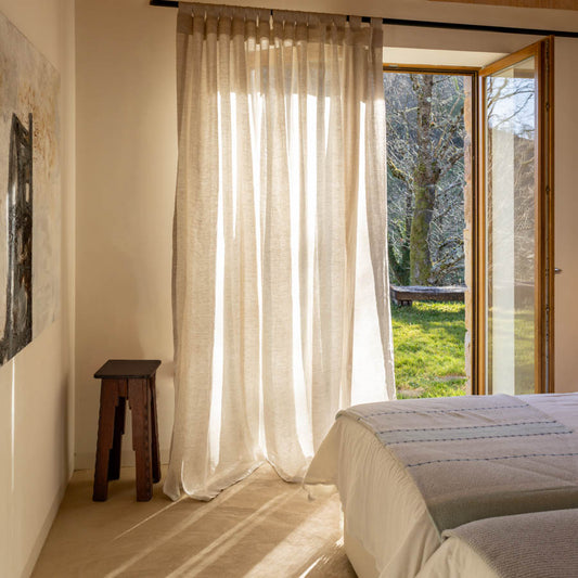Cortina 100% LINO - Natural opacidad baja