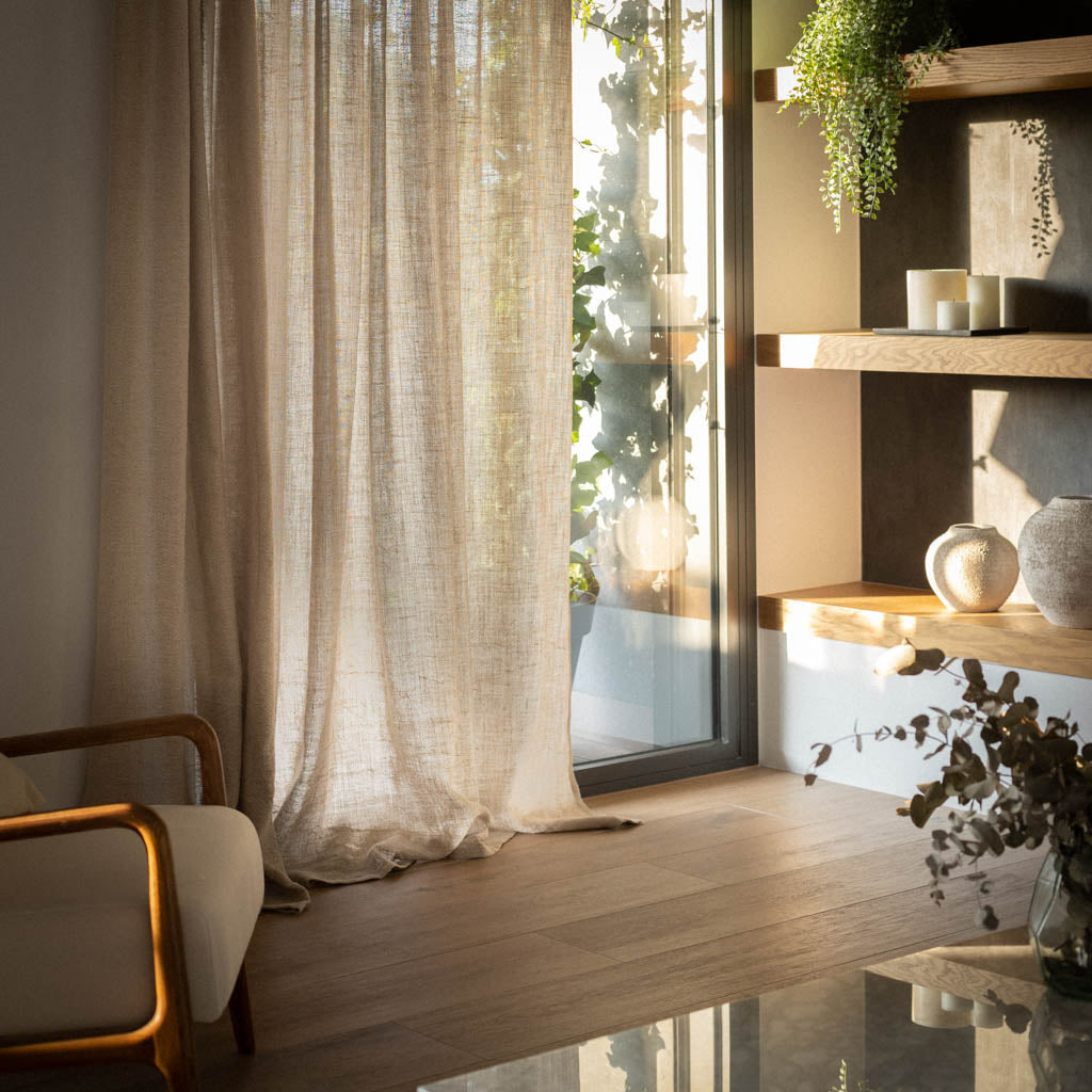 Cortinas con caída contundente