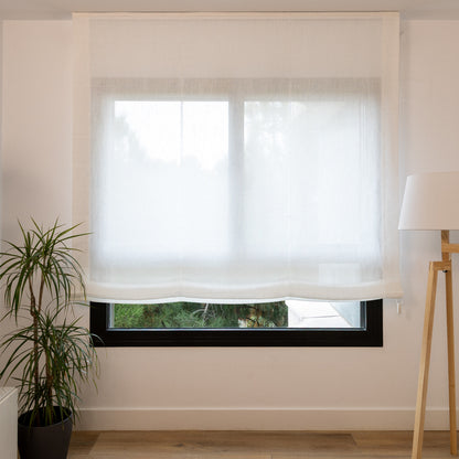 Estor Lino Estructurado Blanco opacidad Baja