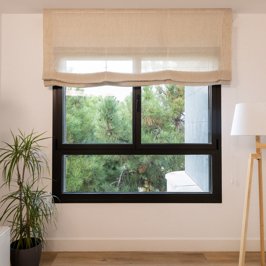 Estor Lino Estructurado Natural opacidad Baja