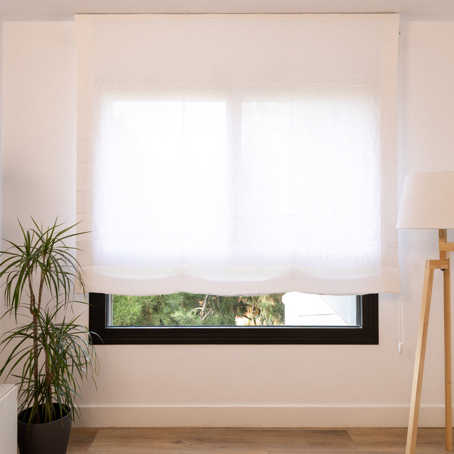 Estor 100% Lino Blanco opacidad Media